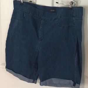 NYDJ Pull On Shorts Lift and Tuck Technology 16W High Rise Faux Front 2 Back Pkt